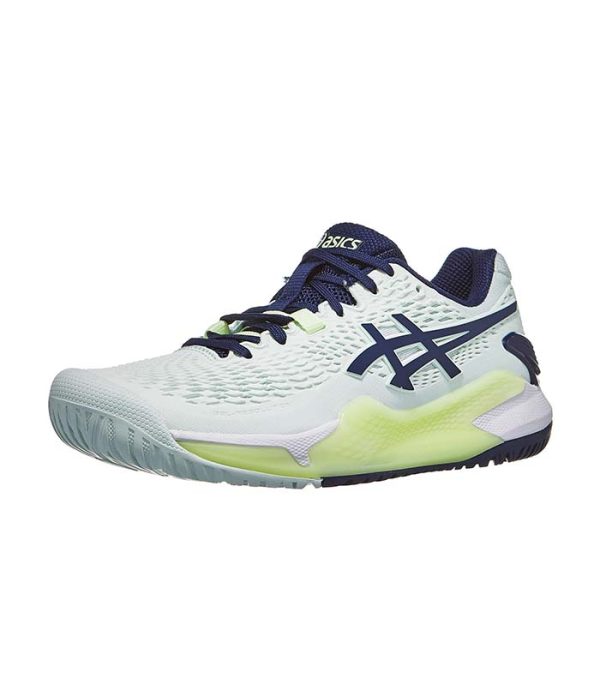 Asics women's tennis shoes Gel Resolution 9 Pale Mint/Blue